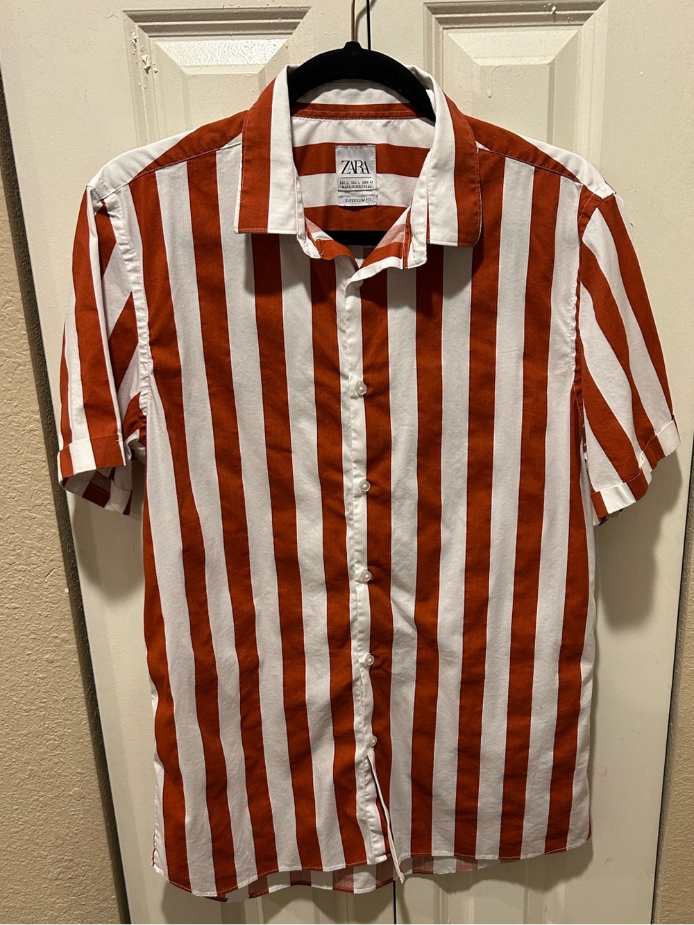 Zara Men’s Striped Summer Shirt , Large